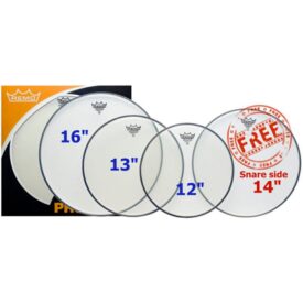 Remo Ambassador Clear Pro Pack - Rock (12" 13" 16") Plus Free 14" Coated Snare Head