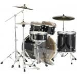 Pearl EXX725S/#31 Export Drum Kit with Sabian SBR Cymbal Pack – Jet Black-501