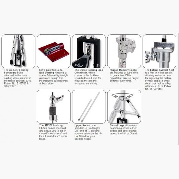 Drum Workshop 5000 Series Hi Hat Stand- 2 Legs 5500TB-717