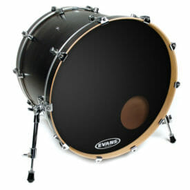 Evans EQ3 Black 24 inch Bass Head - With Port-0