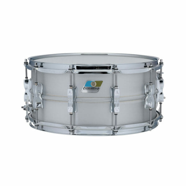 Ludwig Acrolite LM405C 14x6.5" Beaded Brushed Aluminum Snare Drum -0