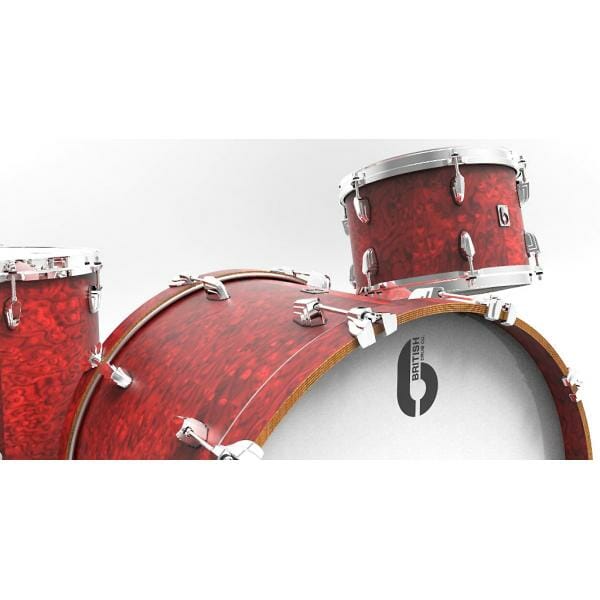 British Drum Co.-Legend Club 20" 3-Piece Shell Pack- Buckingham Scarlett -0 British Drum Co.-Legend Club 20" 3-Piece Shell Pack- Buckingham Scarlett -0