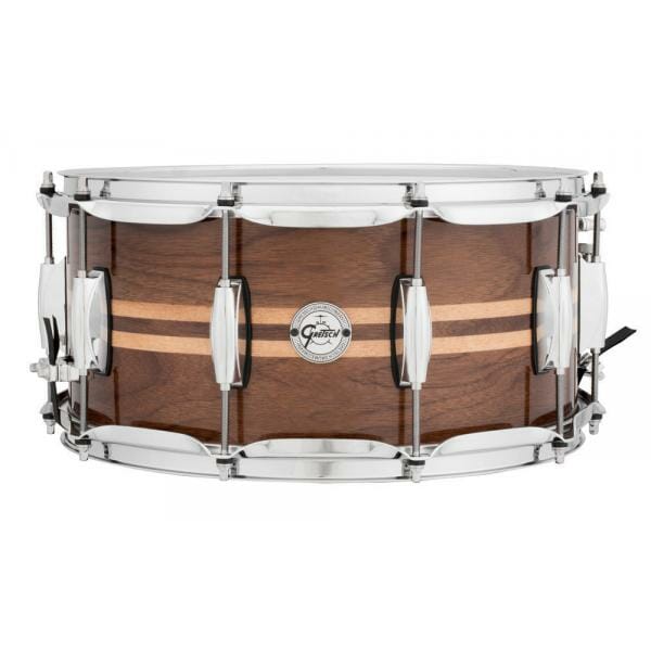 Gretsch 14 x 6.5 Silver Series Snare Drum, Walnut with Maple Inlay