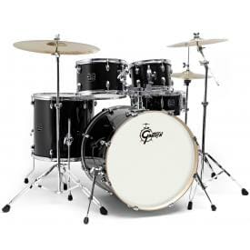 Gretsch Energy 20" Drum Kit with Hardware and 3 Piece Paiste 101 Cymbal Pack - Black