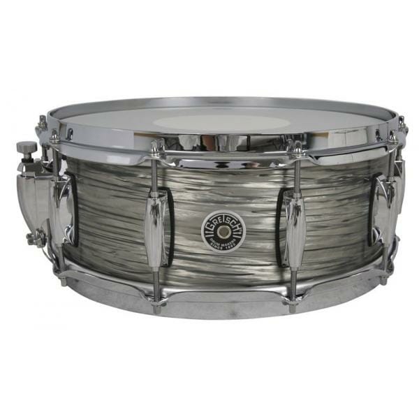 gretsch-gb-55141s-usa-brooklyn-14x5-5in-snare-grey-oyster-566340 Gretsch Brooklyn Snare Drum Grey Oyster - 14 x 5.5 Lightning Throw