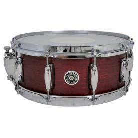 Gretsch Brooklyn Snare Drum Satin Cherry Red - 14 x 6.5 Lightning Throw