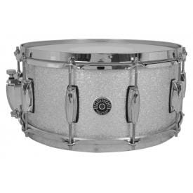 Gretsch Brooklyn Snare Drum Silver Sparkle - 14 x 6.5 Lightning Throw
