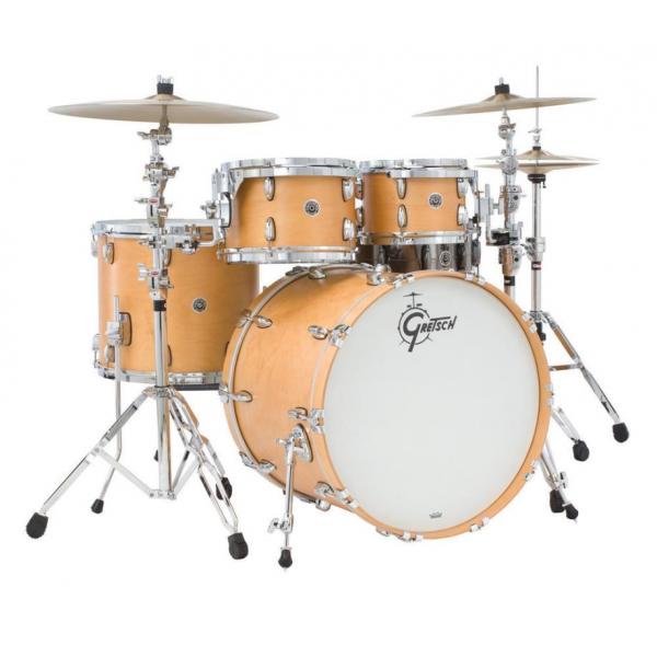 gretsch-gb-e8246-usa-brooklyn-4-piece-shell-pack-satin-natural-421140 Gretsch USA Brooklyn Shell Pack Satin Natural 10" x 7" TT / 12" x 8" TT / 16" x 14" FT / 22" x 18" BD
