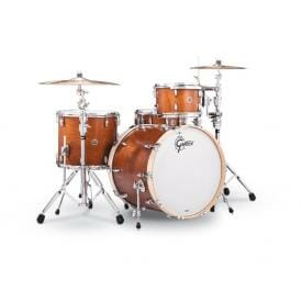 Gretsch USA Brooklyn Shell Pack Satin Mahogany 12" x 8" TT / 14" x 14" FT / 18" x 14" BD - GR808045