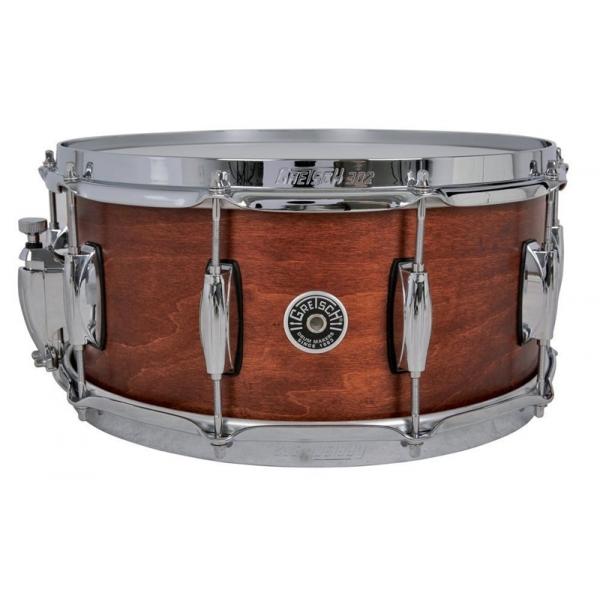 Gretsch Brooklyn Snare Drum Satin Mahogany - 14 x 6.5 Lightning Throw