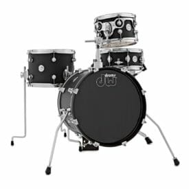 DW Design Series Frequent Flyer, 12"/14"/20"/14"SD Shell Pack, Matte Lacquer, Black Satin