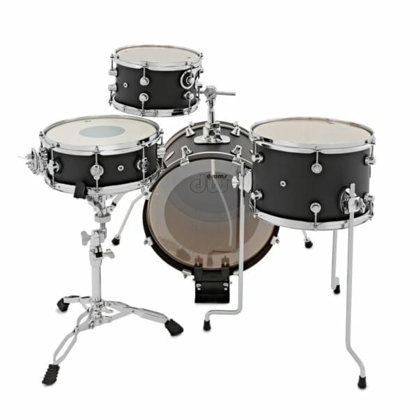 DW Design Series Mini-Pro, 10"/13"/16"/13"SD Shell Pack, Matte Lacquer, Black Satin