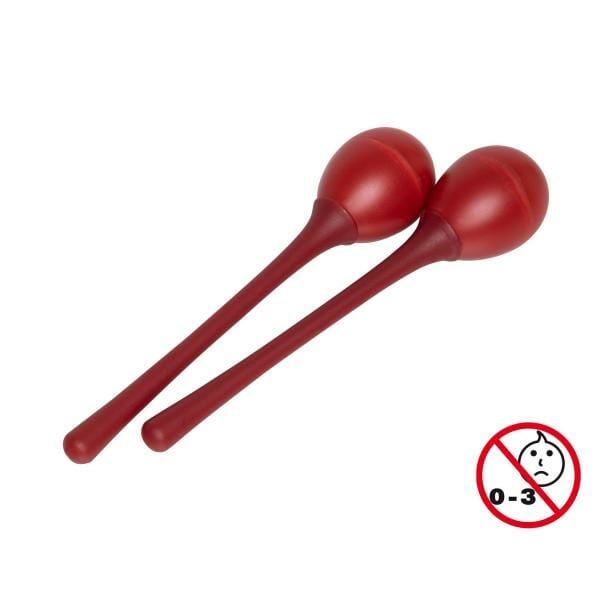 Stagg Egg Maracas With Handles - Red