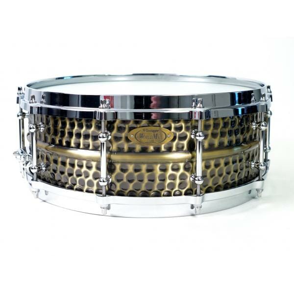 Worldmax WorldMax Brass Nickel Hammered Snare, 14x6.5in