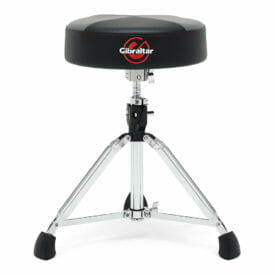 Gibraltar  9608RQPGB Drum Throne Round Top Grey/Black qtr Panel