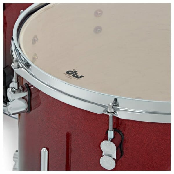 PDP 22" 7 Piece Concept Maple Shell Set Red to Black Sparkle Fade