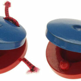 Castanets Plastic Red & Blue (Pair)