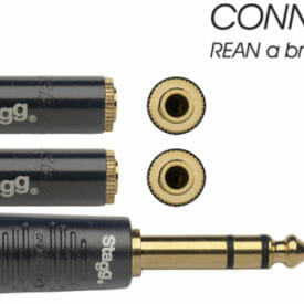 Stagg N Series Adapter Y Cable, Jack/Mini Jack (M/F), Stereo, 10 Cm (0.3')