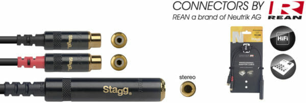 Stagg N-Series Y-Adapter Cable - Stereo Phone Jack / 2X