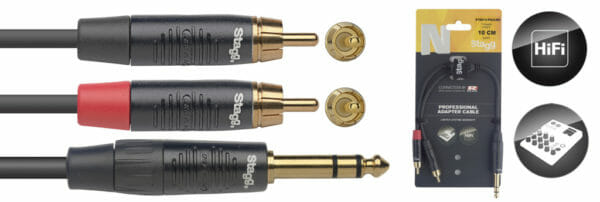 Stagg N-Series Y-Adapter Cable - Stereo Phone Plug / 2X