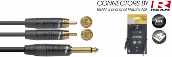 Stagg N-Series Y-Adapter Cable - Mono Phone Plug / 2X