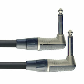 Stagg Patch Cable, Jack/Jack (M/M), L-Shaped, Mono, 60 Cm (2')