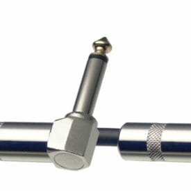 Stagg Mono Patch Cable, Jack/Jack (M/M, L-Shaped), 60 Cm (24"), Metal