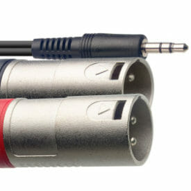 Stagg Y Cable, Mini Jack/Xlr (M/M), 2 M (6')
