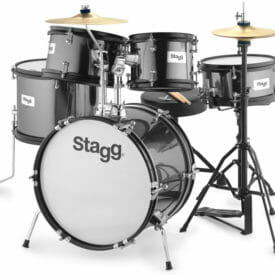 Stagg 5-Piece Junior Drum Set With Hardware - Black