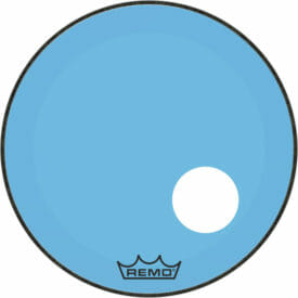 Remo 22" Powerstroke 3 Colortone Bass Drumhead - Blue with 5" Offset Hole