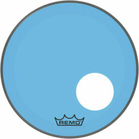 Remo 18" Powerstroke 3 Colortone Bass Drumhead - Blue with 5" Offset Hole