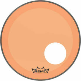 Remo 18" Powerstroke 3 Colortone Bass Drumhead - Orange with 5" Offset Hole
