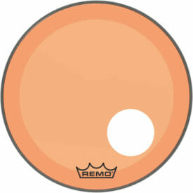 Remo 20" Powerstroke 3 Colortone Bass Drumhead - Orange with 5" Offset Hole