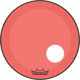 Remo 22" Powerstroke 3 Colortone Bass Drumhead - Red with 5" Offset Hole