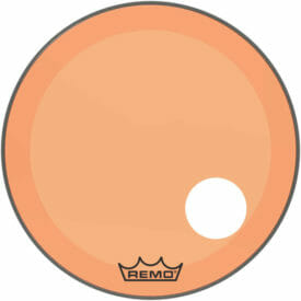 Remo 24" Powerstroke 3 Colortone Bass Drumhead - Orange with 5" Offset Hole