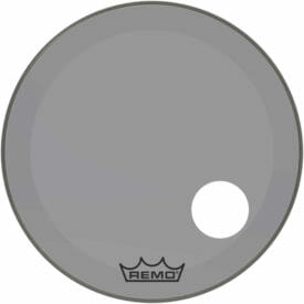 Remo 26" Powerstroke 3 Colortone Bass Drumhead - Smoke with 5" Offset Hole