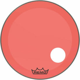 Remo 26" Powerstroke 3 Colortone Bass Drumhead - Red with 5" Offset Hole
