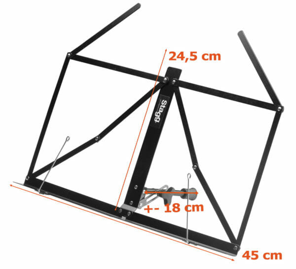 Stagg Desktop Metal Music Stand, Collapsible, With Bag