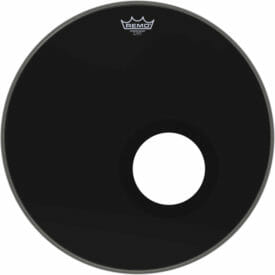 Remo 20" Powerstroke 3 Ebony with Fixed Dynamo