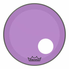 Remo 20" Powerstroke 3 Colortone Bass Drumhead - Purple with 5" Offset Hole