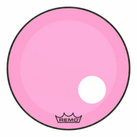 Remo 22" Powerstroke 3 Colortone Bass Drumhead - Pink with 5" Offset Hole