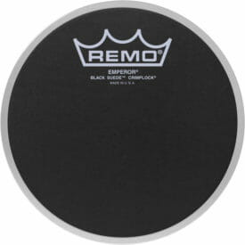 Remo 6" Crimplock Emperor Black Suede Drum Head