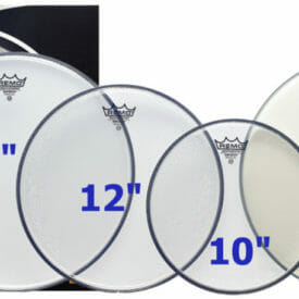 Remo Emperor Clear Fusion Pro Pack 10" 12" 14" + Free 14" Snare Head