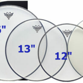 Remo Emperor Clear Rock Pro Pack 12" 13" 16" + Free 14" Snare Head
