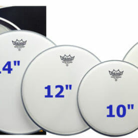 Remo Emperor Coated Fusion Pro Pack 10" 12" 14" + Free 14" Snare Head