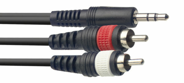 Stagg Y Cable, Mini Jack/Rca (M/M), 1 M (3')