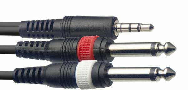 Stagg Y Cable, Mini Jack/Jack (1M/2M), 3 M (10')