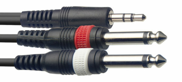 Stagg Y Cable, Mini Jack/Jack (1M/2M), 2 M (6')