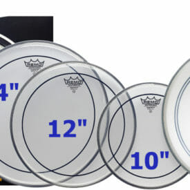 Remo 10,12,14" Pinstripe Clear Fusion Propack Plus 14" Powerstroke 3 Snare Head