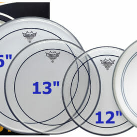 Remo 12,13,16" Pinstripe Clear Rock Propack Plus 14In Powerstroke 3 Snare Head